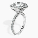 Platinum Klarissa Halo Lab Diamond Eternity Ring standing product image one