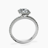 Platinum Klarissa Halo Lab Diamond Eternity Ring side right image one