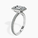 Platinum Klarissa Halo Lab Diamond Eternity Ring standing product image one