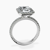 Platinum Klarissa Halo Lab Diamond Eternity Ring side right image one
