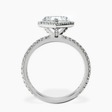 Platinum Victoria Beckham Halo Lab Diamond Eternity Ring side right image one