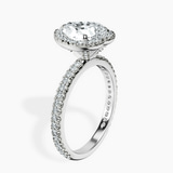 10kt White Gold Klarissa Halo Lab Diamond Eternity Ring standing product image one