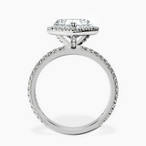 10kt White Gold Klarissa Halo Lab Diamond Eternity Ring side right image one