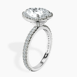 14kt White Gold Klarissa Halo Lab Diamond Eternity Ring standing product image one