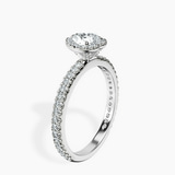 Platinum Klarissa Halo Lab Diamond Eternity Ring standing product image one
