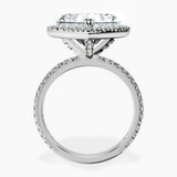 10kt White Gold Klarissa Halo Lab Diamond Eternity Ring side right image one