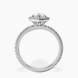 Platinum Victoria Beckham Halo Lab Diamond Eternity Ring side right image one