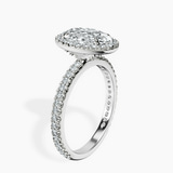 14kt White Gold Victoria Beckham Halo Lab Diamond Eternity Ring standing product image one