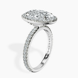 Platinum Klarissa Halo Lab Diamond Eternity Ring standing product image one