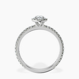 Platinum Klarissa Halo Lab Diamond Eternity Ring side right image one