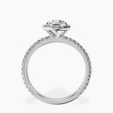 Platinum Klarissa Halo Lab Diamond Eternity Ring side right image one