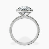 Platinum Klarissa Halo Lab Diamond Eternity Ring side right image one