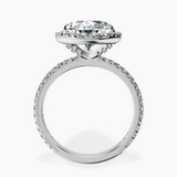 14kt White Gold Klarissa Halo Lab Diamond Eternity Ring side right image one