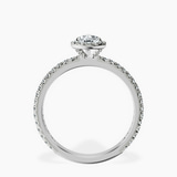 Platinum Klarissa Halo Lab Diamond Eternity Ring side right image one