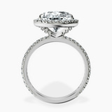 10kt White Gold Klarissa Halo Lab Diamond Eternity Ring side right image one