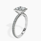 10kt White Gold Klarissa Halo Lab Diamond Eternity Ring standing product image one