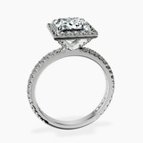 10kt White Gold Klarissa Halo Lab Diamond Eternity Ring side right image one