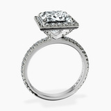 10kt White Gold Klarissa Halo Lab Diamond Eternity Ring side right image one