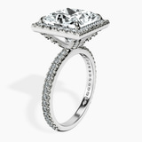 10kt White Gold Klarissa Halo Lab Diamond Eternity Ring standing product image one