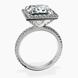 10kt White Gold Klarissa Halo Lab Diamond Eternity Ring side right image one
