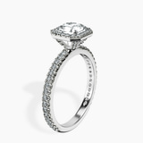 10kt White Gold Klarissa Halo Lab Diamond Eternity Ring standing product image one