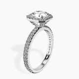 Platinum Victoria Beckham Halo Lab Diamond Eternity Ring standing product image one