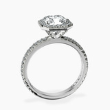 Platinum Victoria Beckham Halo Lab Diamond Eternity Ring side right image one