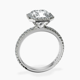 10kt White Gold Klarissa Halo Lab Diamond Eternity Ring side right image one