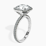 10kt White Gold Klarissa Halo Lab Diamond Eternity Ring standing product image one