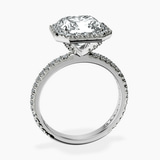 10kt White Gold Klarissa Halo Lab Diamond Eternity Ring side right image one