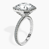 10kt White Gold Klarissa Halo Lab Diamond Eternity Ring standing product image one