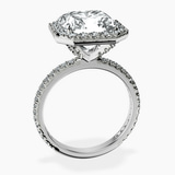 10kt White Gold Klarissa Halo Lab Diamond Eternity Ring side right image one