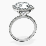 10kt White Gold Klarissa Halo Lab Diamond Eternity Ring side right image one