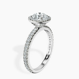 Platinum Klarissa Halo Lab Diamond Eternity Ring standing product image one