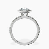 Platinum Klarissa Halo Lab Diamond Eternity Ring side right image one