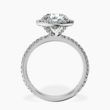 Platinum Klarissa Halo Lab Diamond Eternity Ring side right image one