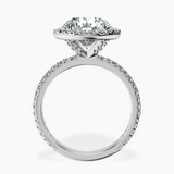 14kt White Gold Klarissa Halo Lab Diamond Eternity Ring side right image one