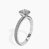 10kt White Gold Klarissa Halo Lab Diamond Eternity Ring standing product image one
