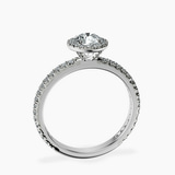 10kt White Gold Klarissa Halo Lab Diamond Eternity Ring side right image one