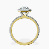 18kt Yellow Gold Victoria Beckham Halo Lab Diamond Eternity Ring side right image one
