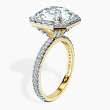 10kt Yellow Gold Klarissa Halo Lab Diamond Eternity Ring standing product image one