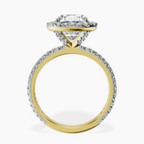 10kt Yellow Gold Klarissa Halo Lab Diamond Eternity Ring side right image one
