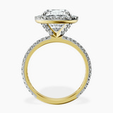 10kt Yellow Gold Klarissa Halo Lab Diamond Eternity Ring side right image one