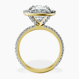 10kt Yellow Gold Klarissa Halo Lab Diamond Eternity Ring side right image one