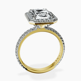 10kt Yellow Gold Klarissa Halo Lab Diamond Eternity Ring side right image one