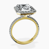 10kt Yellow Gold Klarissa Halo Lab Diamond Eternity Ring side right image one