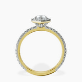 14kt Yellow Gold Klarissa Halo Lab Diamond Eternity Ring side right image one