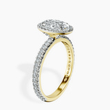 18kt Yellow Gold Klarissa Halo Lab Diamond Eternity Ring standing product image one