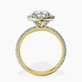 10kt Yellow Gold Klarissa Halo Lab Diamond Eternity Ring side right image one