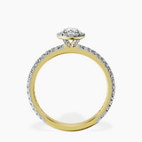 14kt Yellow Gold Klarissa Halo Lab Diamond Eternity Ring side right image one